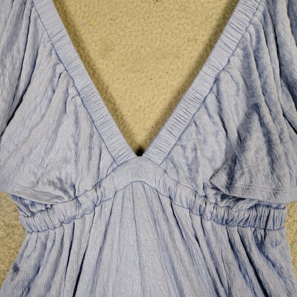 Free People Beach La La Maxi Dress Women's Medium Lavender Blue Influencer Boho - Picture 5 of 11